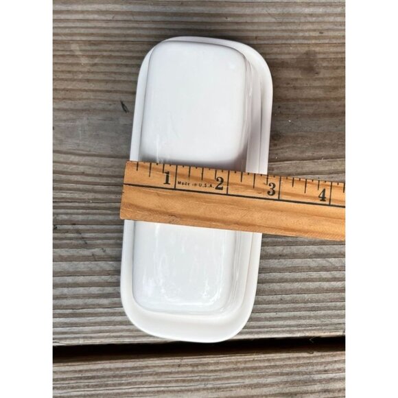 Pfaltzgraff Gazebo White Stoneware Covered Butter Dish - Picture 12 of 13